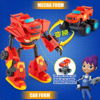 Blaze Monster Machines Anime Figure Cartoon PlasticAlloy Deformed Car Mecha Action Figure Model Kids Toy Children Birthday Gift