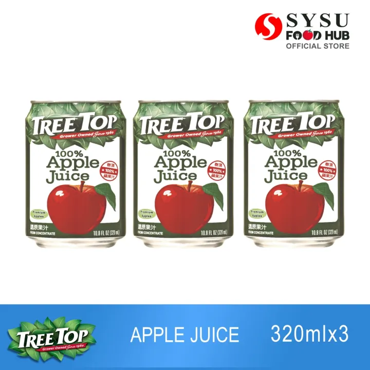 Treetop 100 Apple Juice in can 320ml Bundle (3 for P99) Lazada PH