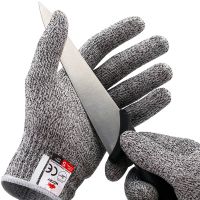 Cut Resistant Gloves hunting gloves Ambidextrous Food Grade High Performance Level 5 Protection. Size Extra Large