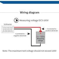 {:”》 -- จอ LED ดิจิทัล4-100V วงกลม,มิเตอร์วัดไฟ DC สองเส้น DC เครื่องวัดแรงดันไฟฟ้าแบบดิจิตอลป้องกันกลับการเชื่อมต่อจอแสดงผล