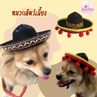 หมวกสัตว์เลี้ยง หมวกเม็กซิกัน หมวกหมา หมวกแมว Maxican Pet Hat