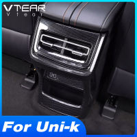 Vtear Armrest ด้านหลัง Air Outlet ตกแต่งภายใน Anti-Kick Pad อุปกรณ์เสริมรถ ABS อะไหล่รถสำหรับ Changan Uni-K Unik 2022