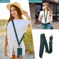 ↂ۞❒ 2022 Adjustable Wide Lanyard Crossbody Phone Strap for CellPhone Universal Removable Flat Patch Necklace Clip Snap Hang Cord New