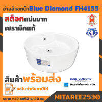 อ่างล้างหน้า วางบนเคาน์เตอร์ แบบกลม รุ่น FH-4155 SPHERE (blue diamond)