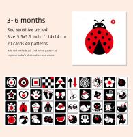 Baby Visual Stimulation Card Montessori Toys 0-36M Black And White Card Activity Flashcards  Baby Early Education Learning Card