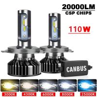 Car Headlight CSP 20000LM 3000K 4500K 6500K 8000K 25000K H1 H3 H7 H8 H9 H11 9005 9006 9012 Bulb Canbus Auto Fog Lights LED Lamp Bulbs  LEDs  HIDs