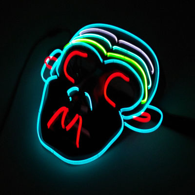 Characters Cosplay Holiday Party Decorate Luminous For Halloween Light Up Glowing cosplay Monkey Face Costume Accessories