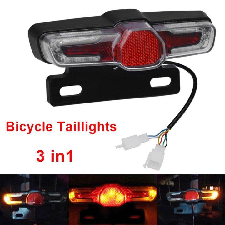 36V/48V/60V 5 LED Three Modes Taillight With Turn Signal Rear Rack Lamp