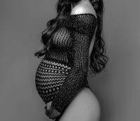 【DT】hot！ Bodysuit Rhinestones Maternity Photo Shoot Size Gown Studio Accessories Outfit