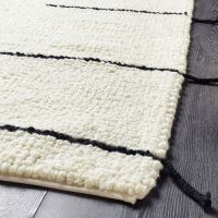 Rug, natural black/handmade 133x195 cm.