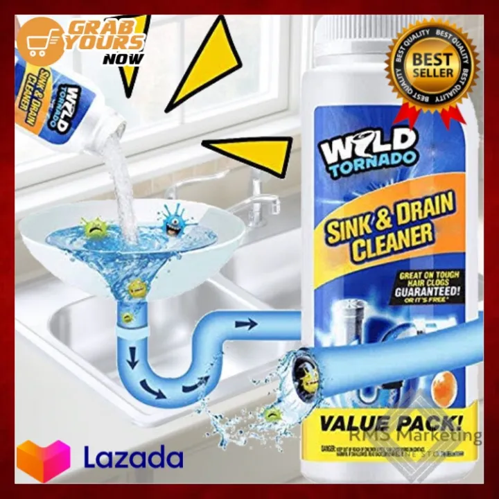 SET OF 2 ORIGINAL Wild Tornado Sink & Drain Cleaner PERFECT for HOME and BATHROOM, Unclog