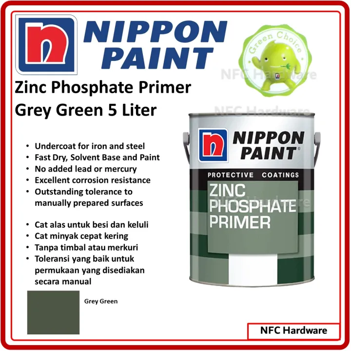 NIPPON PAINT Zinc Phosphate Grey Green 5 Litre | Lazada