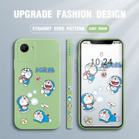 เคสกล้องคลุมทั้งหมดของเหลวลายการ์ตูนโดราเอมอนสำหรับ C30S Realme เคสโทรศัพท์ดีไซน์ด้านข้างรูปแมวการ์ตูนเคสใส่ปลอกซิลิโคนแบบขอบสี่เหลี่ยม