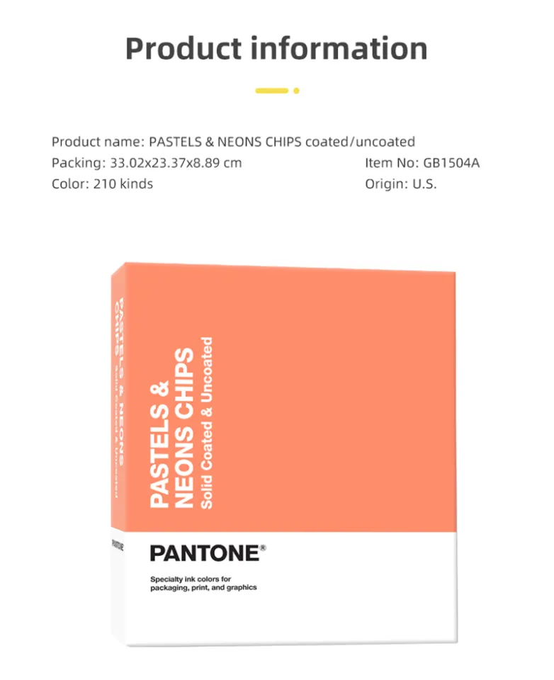 PANTONE® USA, Pastels & Neons Chips