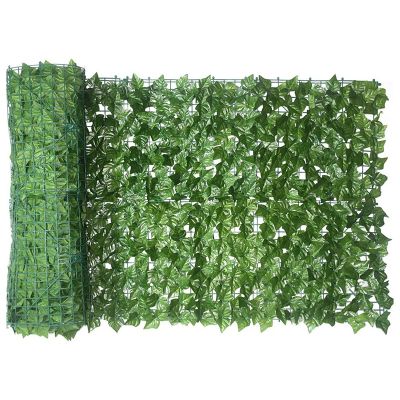 Artificial Hedges Fence Leaf Fence Privacy Screen Greenery Backdrop, Artificial Ivy Privacy Fence and Faux Ivy Vine Leaf Decoration - 118X39.4In