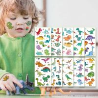 10Pcs/set Fake Tattoo Stickers Cartoon Temporary Tattoos Kids Arm Tattoos Kids Dinosaur Fun Party Tattoo Waterproof Stickers