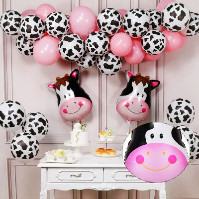45Pcs Cows Balloons Animal Party Decorations Kit Black Globos Garland Arch Stand Happy Birthday Baby Shower Cattle Balloon