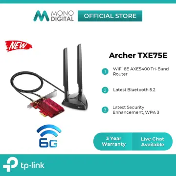 TP-Link WiFi 6E AXE5400 PCIe WiFi Card (Archer TXE75E), Tri Band Wireless  Adapter with Bluetooth 5.3, WPA3, MU-MIMO, OFDMA, Heat Sink, Low-Profile