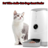 เครื่องให้อาหาร เครื่องให้อาหารสัตว์เลี้ยงอัตโนมัติ Pet Video Audio Cats Dogs Smart Feeder ชามและอุปกรณ์การให้อาหาร เครื่องให้อาหารสัตว์อัตโนมัติ