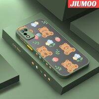 เคส JIUMOO สำหรับ Infinix เคส X688C ลายการ์ตูนน่ารักมีน้ำค้างแข็งโปร่งใสกันกระแทกเคสโทรศัพท์ซิลิโคนแฟชั่นทรงสี่เหลี่ยมจัตุรัสขอบด้านข้างเคสป้องกันกล้องคลุมทั้งหมด