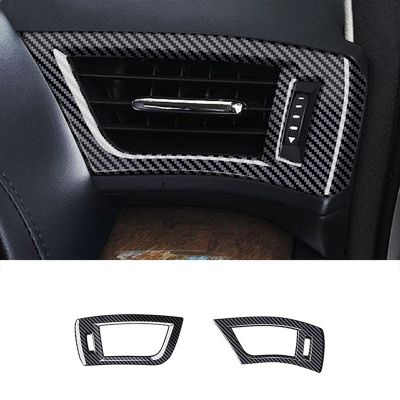 Car Air Conditioner Outlet Frame AC Vent Cover Trim for Toyota Alphard 2015-2020 RHD Accessories ,ABS Carbon Fiber