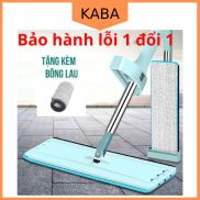 Cây lau nhà, chổi lau nhà tự vắt phẳng thông minh xoay 360 độ KÈM 2 BÔNG