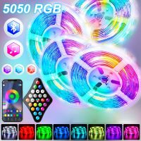 Cod 1-30เมตรไฟแถบไฟ LED เทปโคมไฟแบบยืดหยุ่น RGB USB สาย USB ไดโอด5050บลูทูธควบคุม DC หน้าจอทีีวีโต๊ะไฟพื้นหลัง