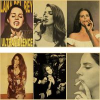 2023✒☍▼ Lizzy Grant Lana Del Rey Posters Retro Kraft Paper Prints Music Album Poster Vintage Home Room Decor Aesthetic Art Wall Painting