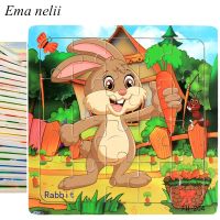 Hot 20 Piece Wooden Jigsaw Puzzle Kids Toy Cartoon Dinosaur Animal Wood Puzzles Game Baby Early Educational Toys for Children