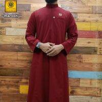 ใหม่ Gamis Jubah Men Al-Amwa Slimfit CV ผ้าฝ้าย CVC Rhethobe g