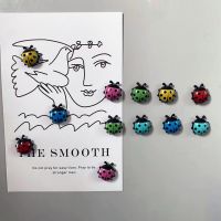 ❈℗ 6Pcs Ladybug Refrigerator Magnets Creative Magnet Message Stickers Microwave Magnetic Stickers