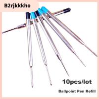 B2RJKKKHO 10PCS/LOT 0.5mm ใหม่ ลายเซ็น สำนักงาน โลหะ แกนกลางปลายปากกา หมึกสีน้ำเงิน/ดำ ปากกาลูกลื่นแบบเติม