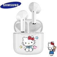 Samsung รุ่นใหม่ล่าสุด หูฟังบลูทูธ เสียงเบสแน่น Hello Kitty TWS 5.0 true wireless Bluetooth Headphones ของแท้100% stereo headset with mic and charging case Wireless Earbuds