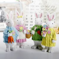Knitting Wool Rabbit Doll Bunny Ester Party Westeren Happy Easter Decor For Home 2022 Kids Easter Rabbit Toy Gifts Favor