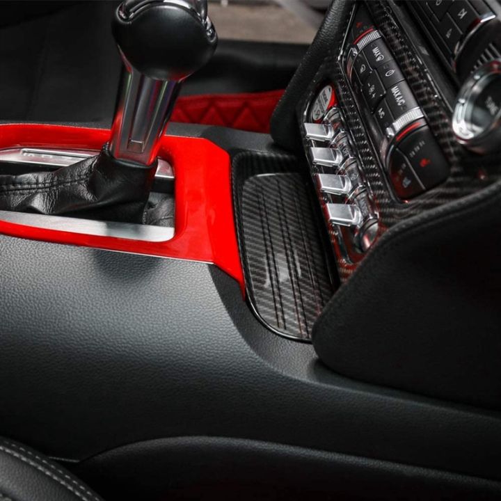 car-front-gear-shift-panel-storage-box-organizer-tray-for-ford-mustang-2015-2021-accessories-abs-carbon-fiber