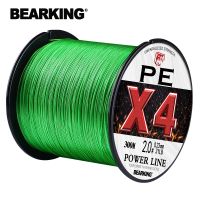 [HOT LIAXLLWISAAZH 534] BEARKING ยี่ห้อ4 Strands 100M/300M/500M PE สายตกปลาถัก10 93LB Multifilament สายตกปลา Smooth สำหรับตกปลาคาร์พ