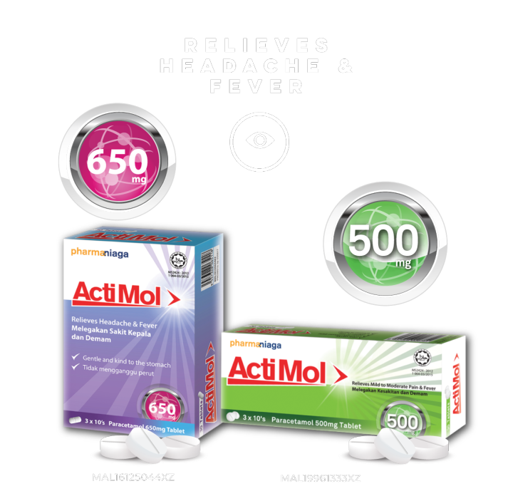 Actimol Paracetamol 500mg Or 650mg 10s (per Strip) For Fever And Pain ...