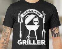 Natural Born Griller T-shirt barbecue tee Meat smoker shirt Pork eater gift Grilling shirt BBQ Chef tshirt Meat lover present