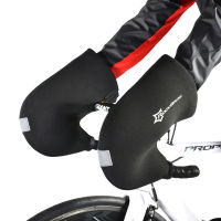 Rockbros Winter Warm Windproof Bicycle Handlebar Cycling Gloves Waterproof Mountain Road Heated Bike Gloves Men Riding Mittens