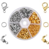 【hot】△☋  450pcs/Box Clasp Rings End Crimps Beads Sets Jewelry Making Kits Necklace Findings