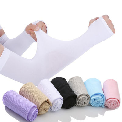 Ice Silk Arm Warmer Outdoor Sunscreen Hand Protector Arm Sleeves Sun UV Protection Half Finger Sleeves