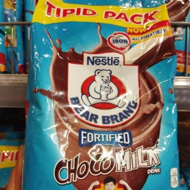 NESTLÉ BEAR BRAND, TIPID PACK CHOCO MILK FORTIFIED (840 grams) Lazada PH