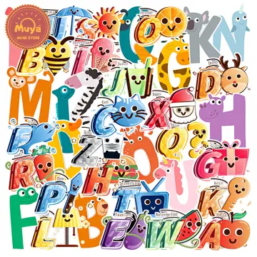 50PCS Alphabet Lore Stickers, Cartoon Aesthetic Vinyl Waterproof