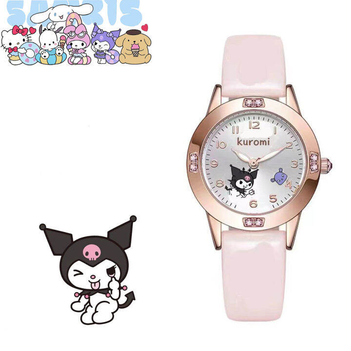 Kuromi Cinnamon Dog Sanrio Cute Cartoon Girl Student Quartz Watch Lazada
