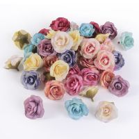 ∈♙ 20/50Pcs Mini Rose Artificial Flower Head DIY Needlework Handmade Craft Supplies Fake Flowers for Wedding Home Party Decoration