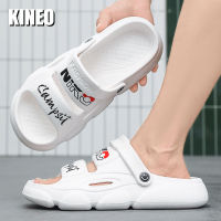 KINEO รองเท้าท่อนบนชายสำหรับใส่ในสวน,รองเท้าแตะสำหรับกีฬากลางแจ้งน้ำหนักเบาพื้นรองเท้านุ่มหนาสำหรับรองเท้าแตะใส่ในบ้านฤดูร้อนเดินป่ารองเท้าแตะชายหาดรองเท้าผู้ชายลำลอง