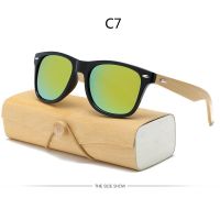 Wood Sunglasses Men Women Bamboo Sun Glasses For Women Men Square Shade Bamboo Glasses With Wood Case