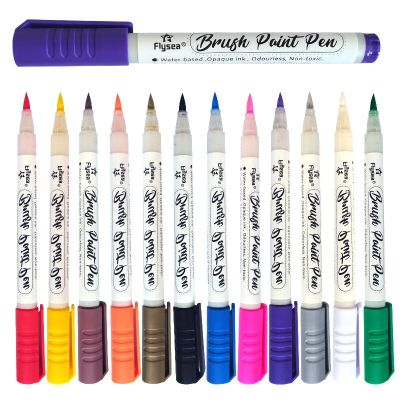 Soft Head Cotton Core Hand Account Book Dedicated Primary School Students DIY Greeting Card Making Color Acrylic Marker Pen Set