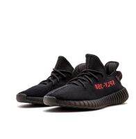 รองเท้าผ้าใบผช อาดิดาสออริจินัล Yeezy บูสต์350 V2ตัวอักษรสีแดง "งาและฟ้าเป็นโมฆะ" ดูดซับแรงกระแทกกันลื่นทนต่อการสึกหรอรองเท้ากีฬาและพักผ่อนข้อต่ำใช้ได้ทั้งชายและหญิงสีดำและสีแดง รองเท้าผ้าใบผู้ชาย