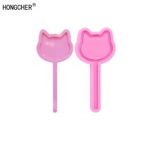 New Shiny Cat Lollipop Mold Magical Girl Wand Mold Resin Making Handmade Clay Epoxy Wand Keychain Silicone Mold Bread Cake  Cookie Accessories